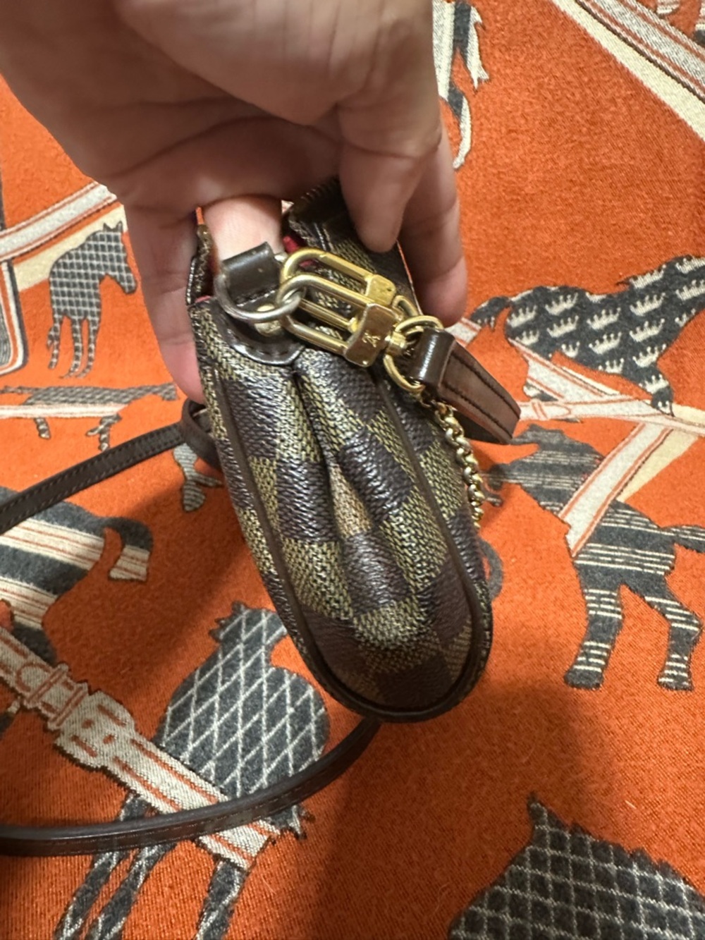 LOUIS VUITTON ❤️🌟DU3088 EVA 2-WAY DAMIER EBENE BAG ⭐️ - Picture 3 of 11